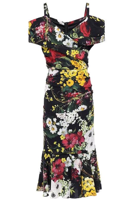 Dolce & Gabbana Bouquet Print Midi Dress - Dresses 4 Hire