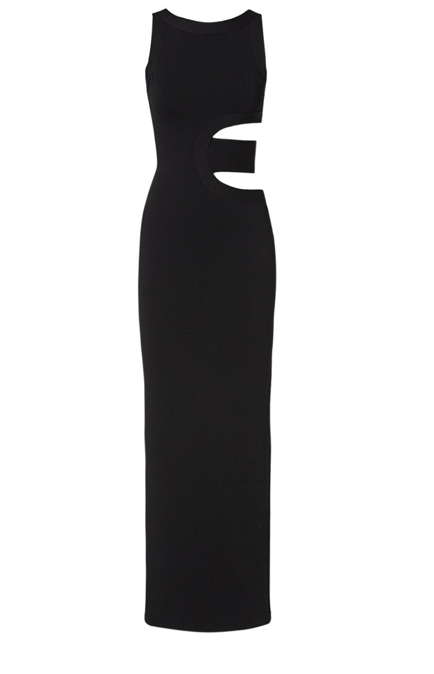 Scanlan Theodore Crepe Knit Cut-Out Gown - Dresses 4 Hire