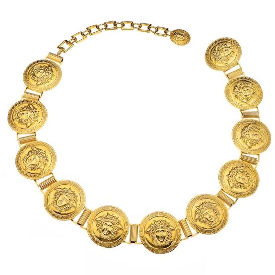 Versace Large Medusa Head Chain Gold Belt - Dresses 4 Hire