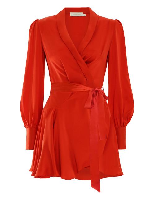 Zimmermann Silk-satin wrap dress - Dresses 4 Hire