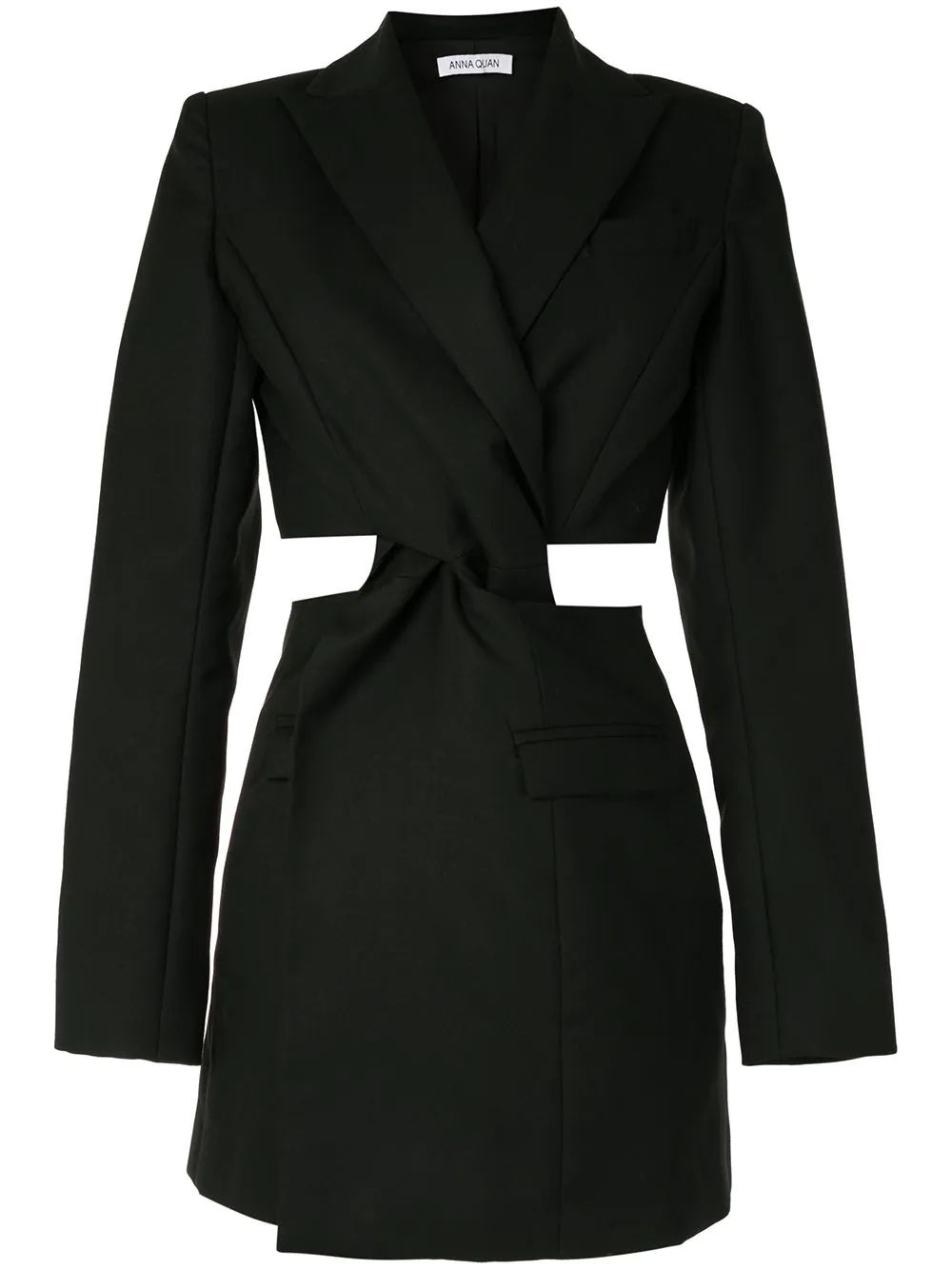 Anna Quan Chiara Twist Blazer Dress - Black - Dresses 4 Hire