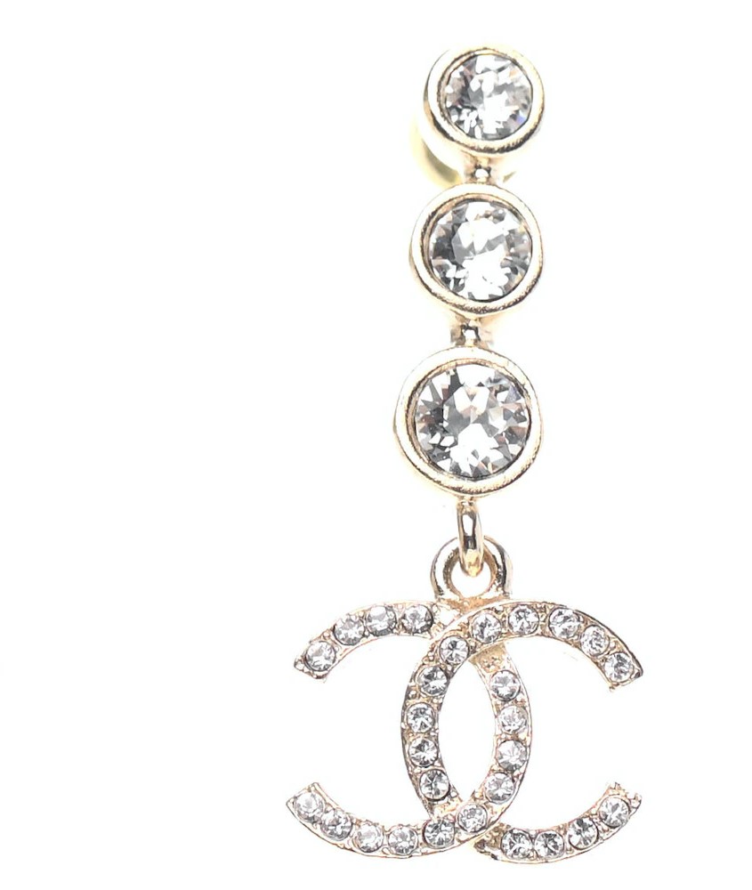 Chanel Diamante Drop Mini Earrings - Dresses 4 Hire