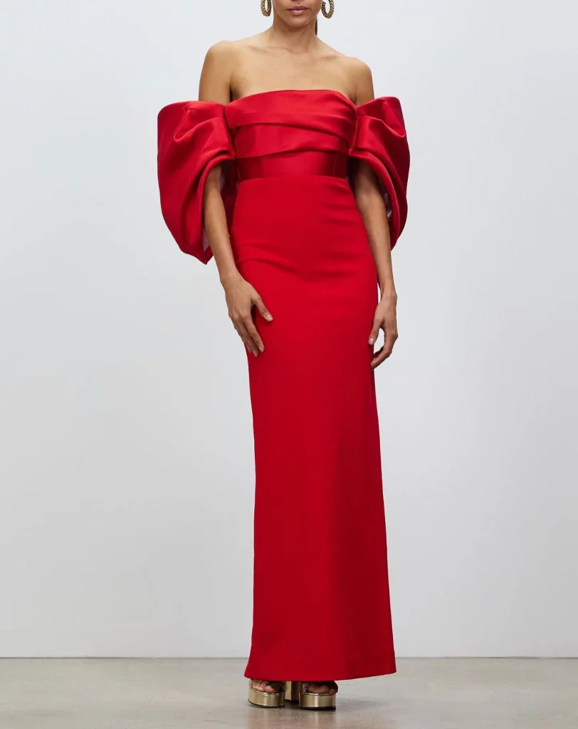 Solace London Aria Gown Red - Dresses 4 Hire