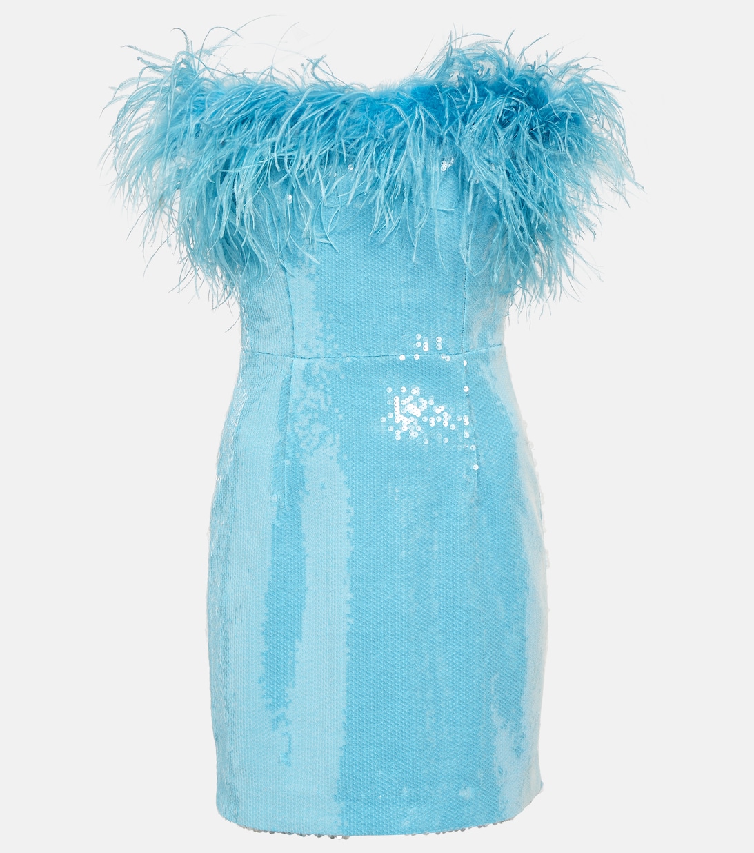 Rebecca Vallance Nicolette Feather-Trimmed Sequined Mini Dress ...