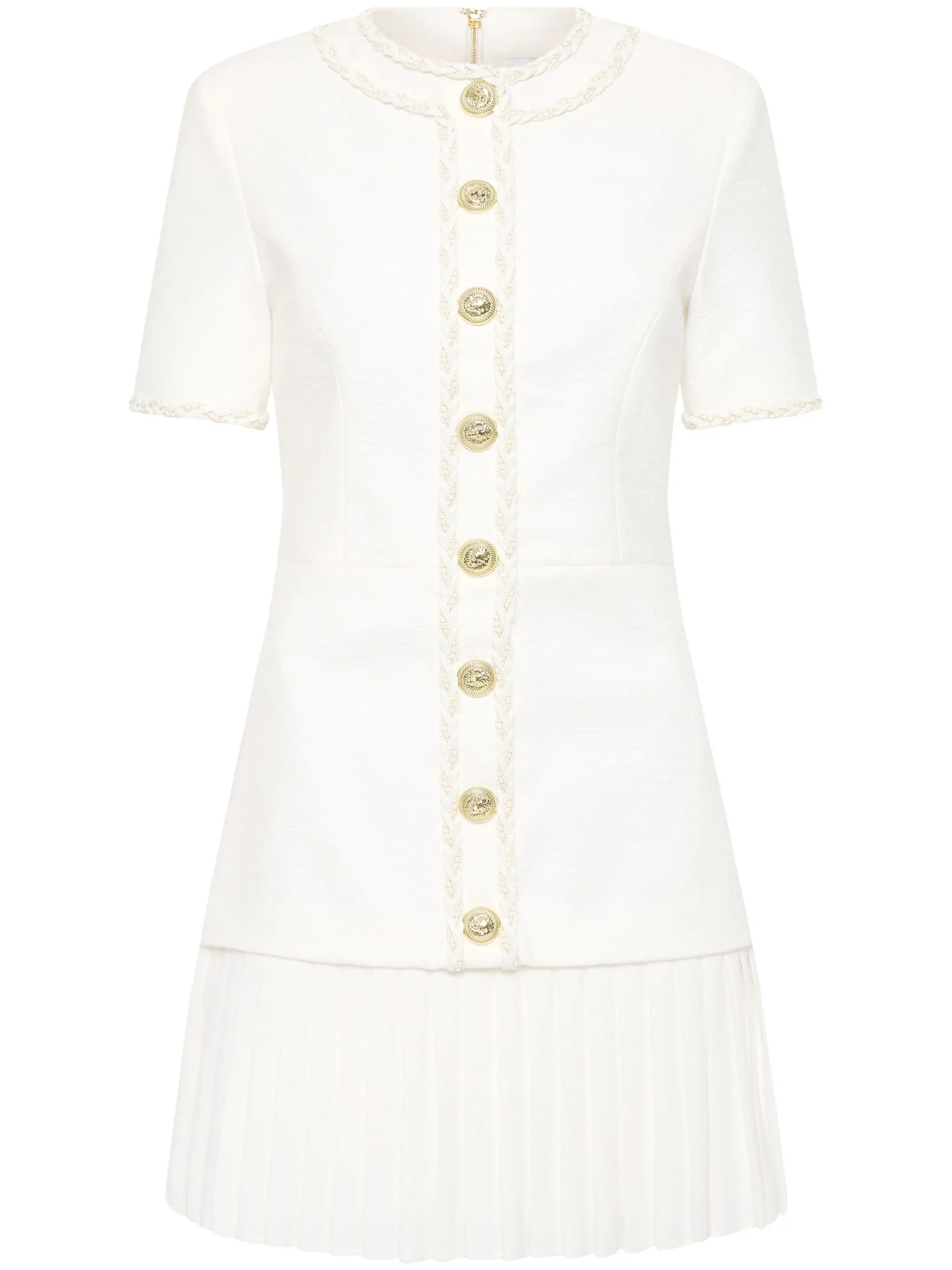 Rebecca Vallance Clarisse Button-detail Mini Dress - Dresses 4 Hire